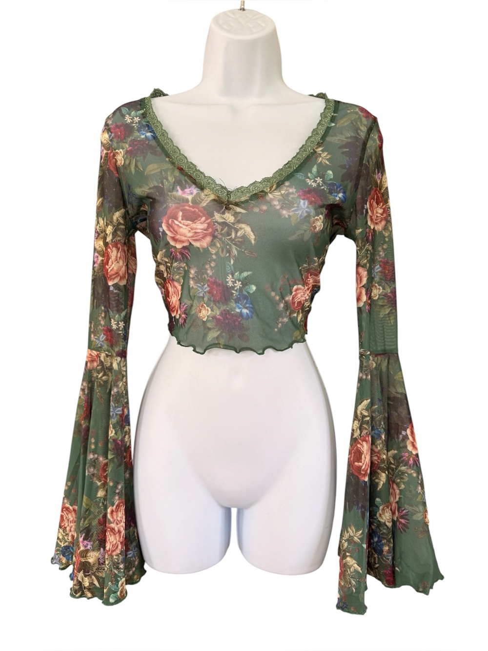 Sheer Mesh Crop Top